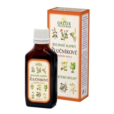 Valdemar Grešík - Natura s.r.o. Žlučníkové kapky 50 ml GREŠÍK-Z-40% líh, Devatero bylin kapky