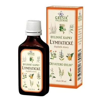 Valdemar Grešík - Natura s.r.o. Lymfatické kapky 50 ml GREŠÍK-Z-35% líh, Devatero bylin kapky