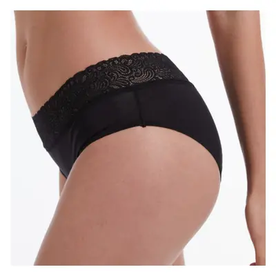 BODYLOK Menstruační kalhotky Krajka Hi-Waist černá - silná menstruace Velikost: 2XL