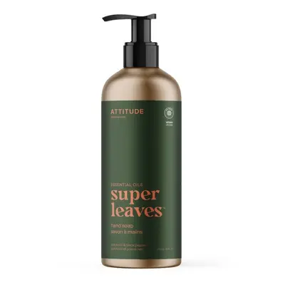 ATTITUDE Super leaves Essentials Přírodní mýdlo na ruce Patchouli & Black Pepper, 473ml