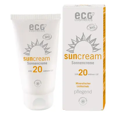 Eco Cosmetics Opalovací krém SPF 20 BIO - 100% přírodní, s minerálními filtry, 75 ml