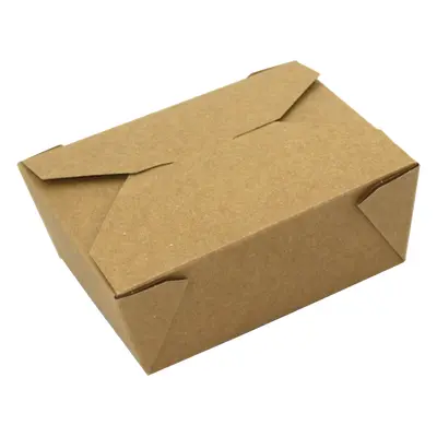 EcoPack Papírový box EKO na jídlo 215x160x65 mm kraft s chlopněmi 2000 ml bal/50 ks Balení: 500