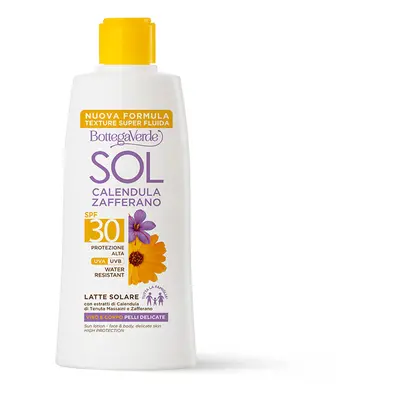 Bottega Verde SOL Voděodolné mléko na opalování SPF30, Měsíček a šafrán, 200ml