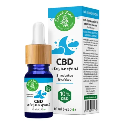 Zelená Země CBD kapky na spaní, 10%, 10 ml