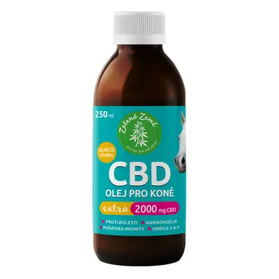 Zelená Země CBD olej pro koně Extra 2000 mg, 250 ml