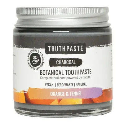 Truthpaste Charcoal přírodní minerální zubní pasta s aktivním uhlím fenykl a pomeranč 100 ml