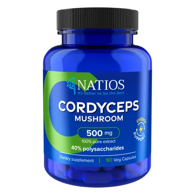 Natios Cordyceps Extract 500 mg, 90 kapslí