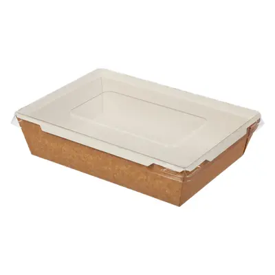 EcoPack Papírový box / miska EKO na salát 220x160x55 mm hnědý s transp. víčkem bal/50 ks Balení: