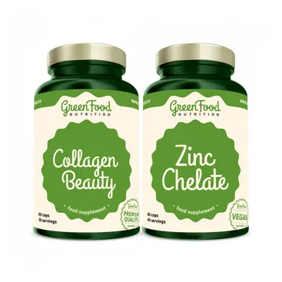 GreenFood Nutrition Collagen Beauty 60 kapslí + Zinc Chelate 60 kapslí