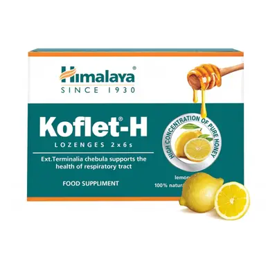 Himalaya Koflet-H s medem a citronem, 12 pastilek