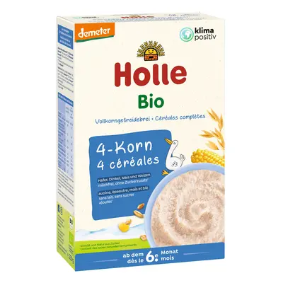 Holle Bio Kaše 4 zrnná celozrnná pro děti od 6. měsíce, 250 g