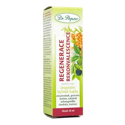 Regenerace rekonvalescence, originální bylinné kapky, 50 ml Dr. Popov