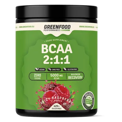 GreenFood Nutrition Performance BCAA 2:1:1 420g příchuť: Malina