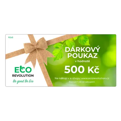 Dárkový poukaz EcoRevolution - 500 Kč Varianta poukazu: Elektronický poukaz