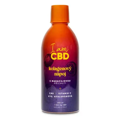 I am CBD Kolagenový nápoj s CBD, vitamínem C a kys. hyaluronovou 500ml, 30 dávek