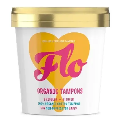 FLO menstruační tampony z bio bavlny mix 8 ks Regular a 8 ks Super