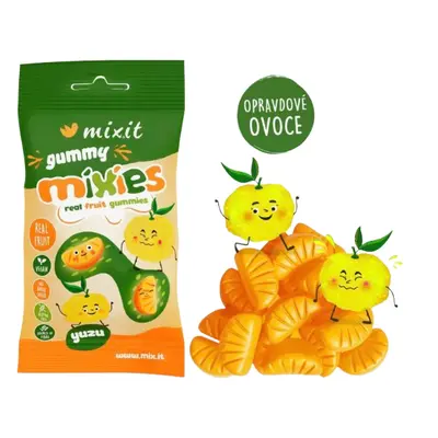 Mixit Ovocné Mixies - Yuzu Přírodní želé bonbóny, 35 g