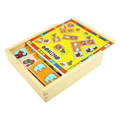 Bigjigs Toys Dřevěné domino se zvířátky