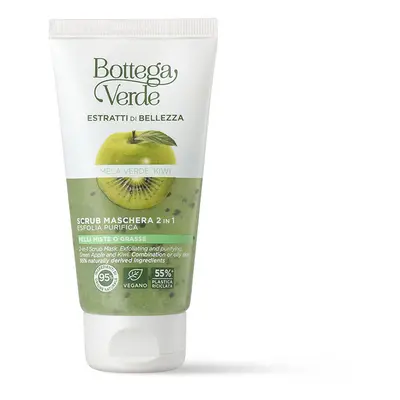 Bottega Verde EXTRAKTY PRO KRÁSU Zelené jablko a Kiwi - Peelingová maska 2v1, 75ml