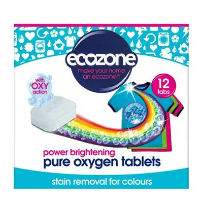 Ecozone Oxy tablety na barevné prádlo 12ks