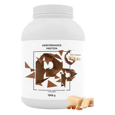 BrainMax Performance Protein nativní syrovátkový protein, marcipán, 1000 g