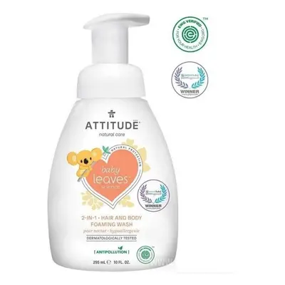 Dětská sprchová pěna (2v1) s vůní hruškové šťávy Baby leaves Attitude 295ml