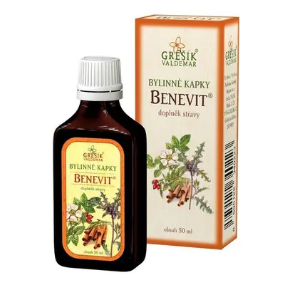 Valdemar Grešík - Natura s.r.o. Benevit kapky 50 ml GREŠÍK-Z-40% líh, Bylinné kapky