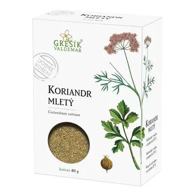 Valdemar Grešík - Natura s.r.o. Koriandr plod mletý 40 g GREŠÍK Dobré koření