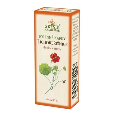 Valdemar Grešík - Natura s.r.o. Lichořeřišnice kapky 50 ml GREŠÍK-Z-40% líh, Bylinné kapky