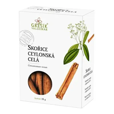 Valdemar Grešík - Natura s.r.o. Skořice ceylonská celá 15 g GREŠÍK Dobré koření