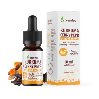 Blendea Kurkuma + černý pepř olejové kapky 10 ml