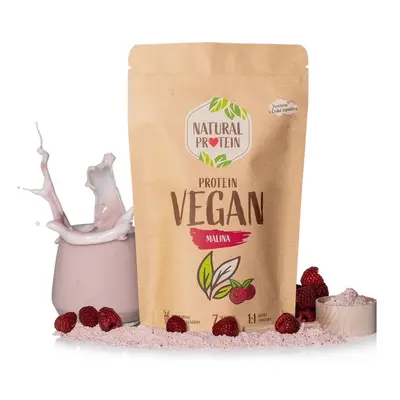 Natural Protein Veganský protein- malina, 350g