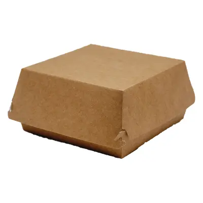 EcoPack Hamburger box / krabička EKO na hamburger 120x120x100 mm hnědý bal/50 ks Balení: 250