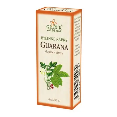 Valdemar Grešík - Natura s.r.o. Guarana kapky 50 ml GREŠÍK-Z-40% líh, Bylinné kapky