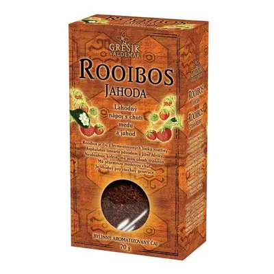 Valdemar Grešík - Natura s.r.o. Rooibos Jahoda 70 g krab. GREŠÍK Čaje 4 světadílů