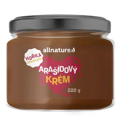 Allnature Arašídový krém s hořkou čokoládou, 220 g