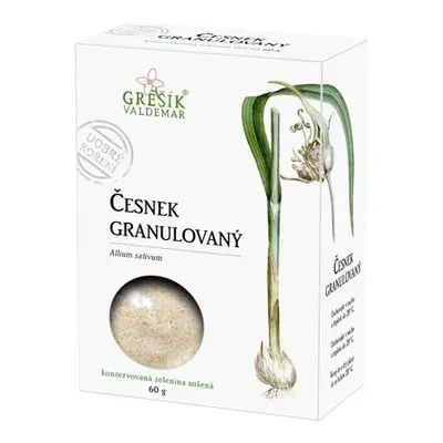 Valdemar Grešík - Natura s.r.o. Česnek granulovaný 60 g GREŠÍK Dobré koření