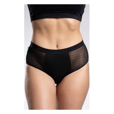 BODYLOK Menstruační kalhotky hi waist střední Bambus černá-hi waist varianta: xl