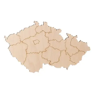 ČistéDřevo Dřevěná mapa České republiky