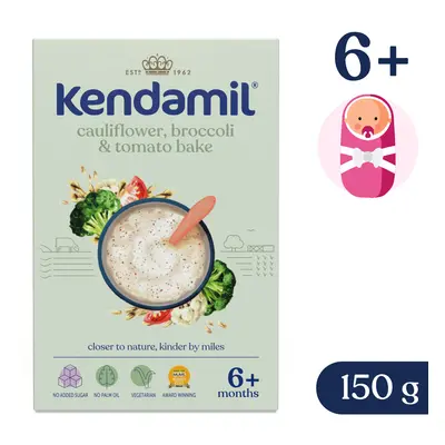 Kendamil Mléčná kaše s brokolicí, květákem a rajčaty (150 g)