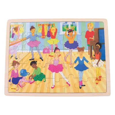 Bigjigs Toys Dřevěné puzzle baletky 35 dílků