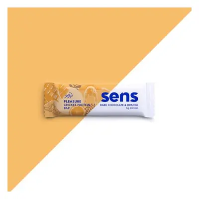 Sens PLEASURE CRICKET PROTEIN BAR | Tmavá čokoláda & Pomeranč