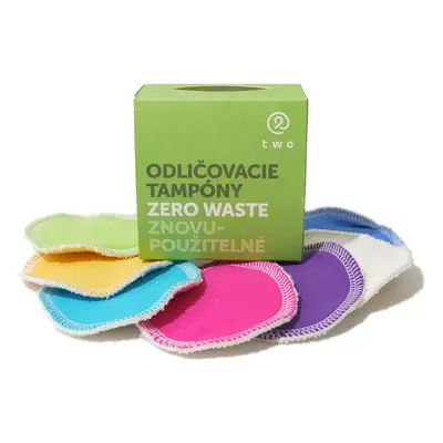 Twocosmetics Znovupoužitelné, ručně šité odličovací tampony ZeroWaste , 7 ks