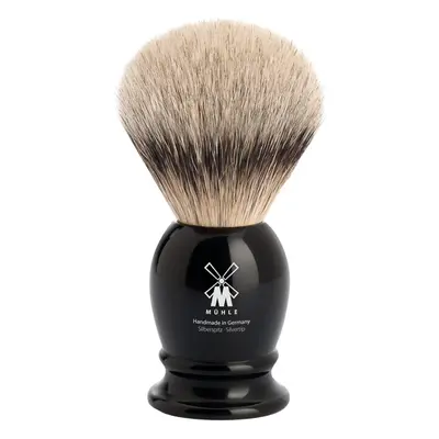 Mühle Malá štětka na holení Classic z jezevčích štětin silvertip badger- černá pryskyřice