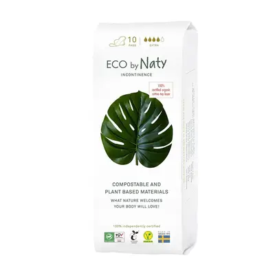 Eco by Naty Dámské ECO inkontinenční vložky Naty - extra (10 ks)