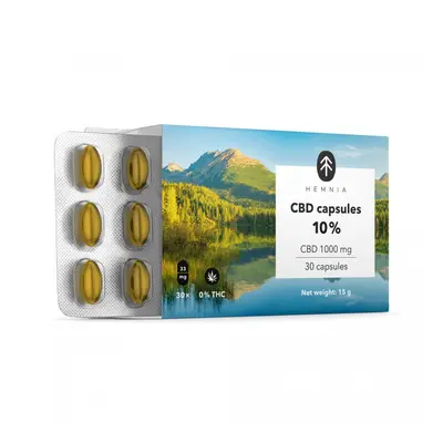 Hemnia CBD kapsle 10%, 1000 mg, 30 ks