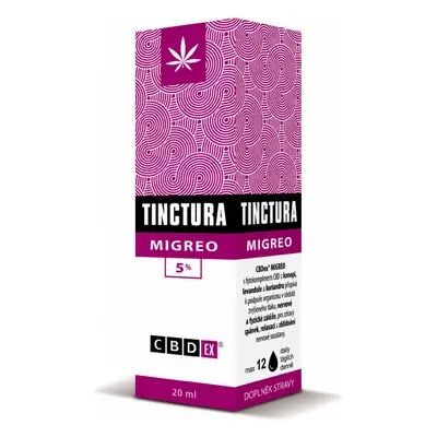 CBDex Tinctura MIGREO 5%, 20ml