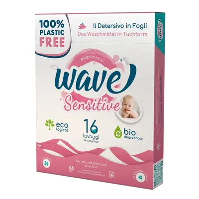 Wave prací proužky bez vůně Sensitive na 16 praní