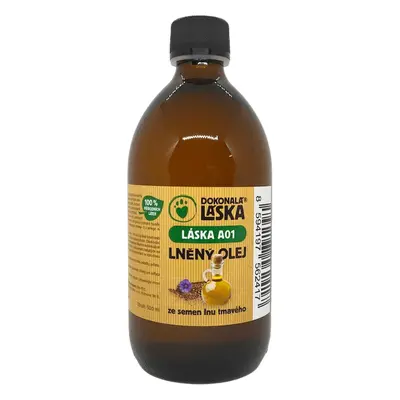 Dokonalá láska LÁSKA A01 Lněný olej s vitaminem E, 500 ml