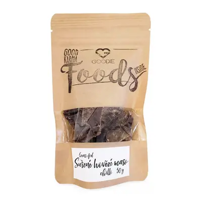 GOODIE Grass-fed sušené hovězí maso - Jerky - chilli 50 g